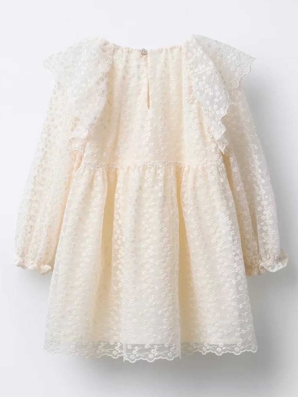 ZARA Lace Ruffle Dress - Picture 2 of 10